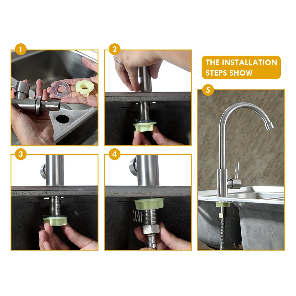 Amazon | 【Lansing store】キッチン用水栓 洗面用 シングルレバー 単